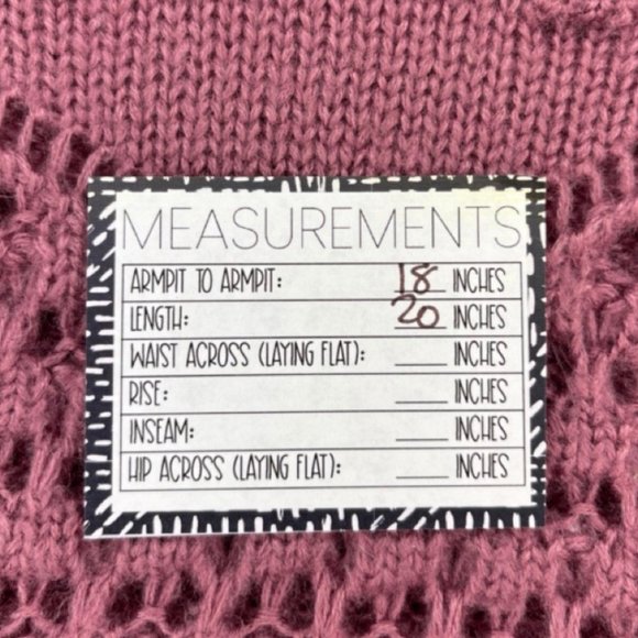 LUCKY BRAND | Mauve Chunky Open Knit Balloon Sleeve Crew Neck Sweater | Size S - Picture 12 of 13